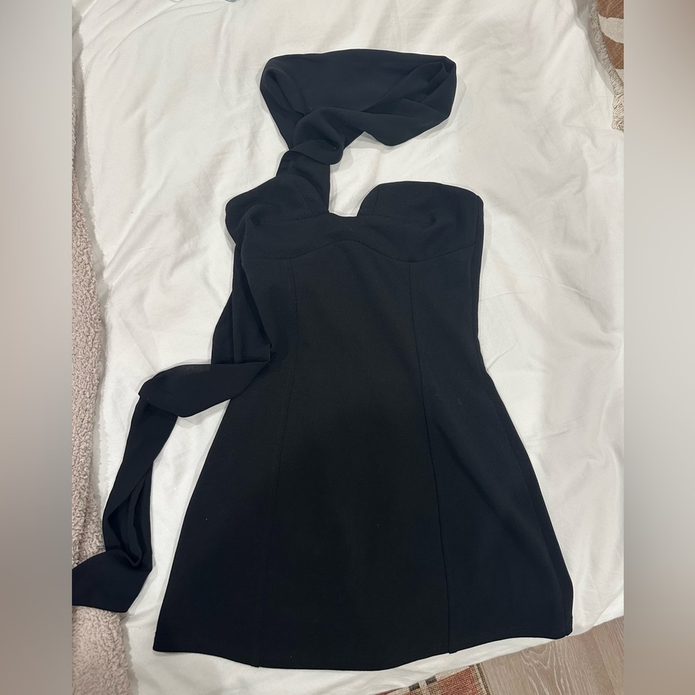 Peppermayo Black One Shoulder Dress